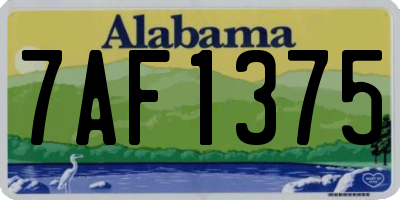 AL license plate 7AF1375