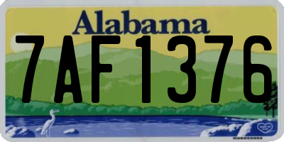 AL license plate 7AF1376