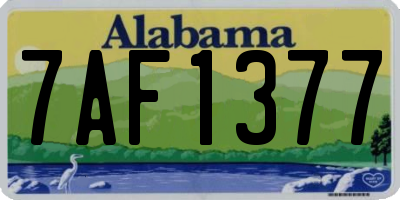 AL license plate 7AF1377
