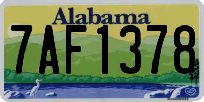 AL license plate 7AF1378