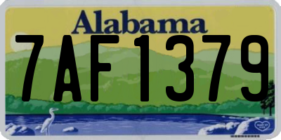 AL license plate 7AF1379
