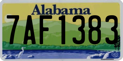 AL license plate 7AF1383