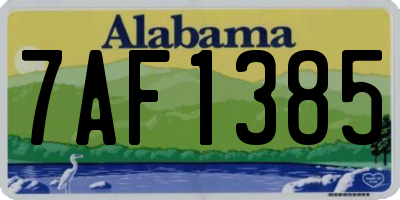 AL license plate 7AF1385