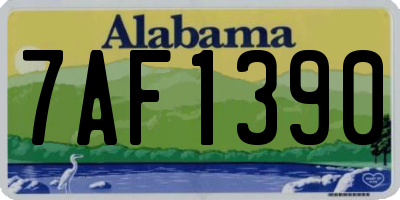AL license plate 7AF1390