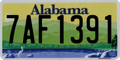 AL license plate 7AF1391