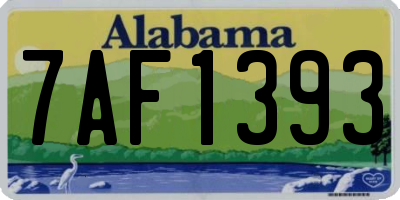AL license plate 7AF1393