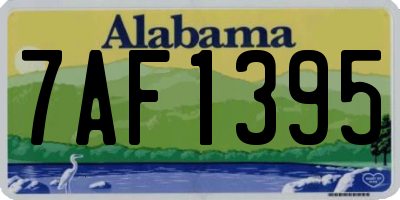 AL license plate 7AF1395