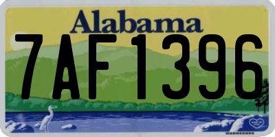 AL license plate 7AF1396