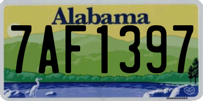 AL license plate 7AF1397