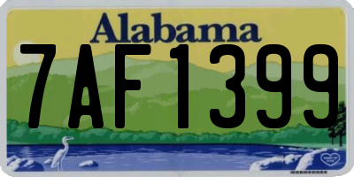 AL license plate 7AF1399