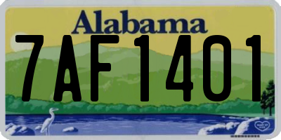 AL license plate 7AF1401