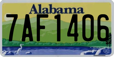AL license plate 7AF1406