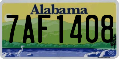 AL license plate 7AF1408