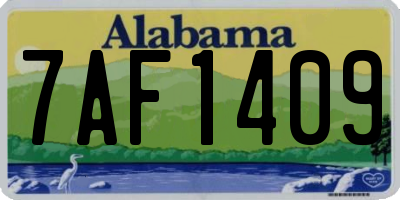 AL license plate 7AF1409