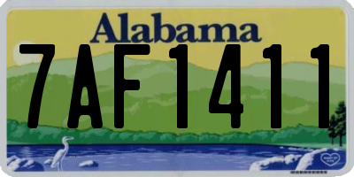 AL license plate 7AF1411