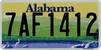 AL license plate 7AF1412