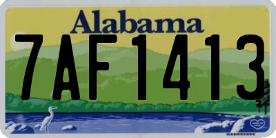 AL license plate 7AF1413