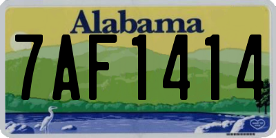 AL license plate 7AF1414