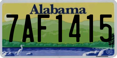 AL license plate 7AF1415