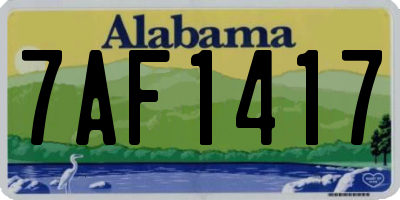 AL license plate 7AF1417