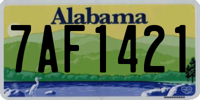 AL license plate 7AF1421