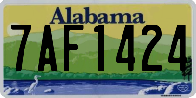 AL license plate 7AF1424