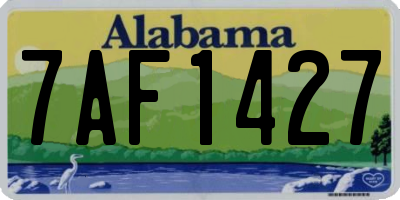 AL license plate 7AF1427
