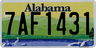 AL license plate 7AF1431