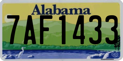 AL license plate 7AF1433