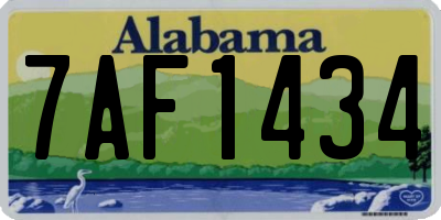 AL license plate 7AF1434