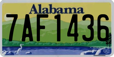 AL license plate 7AF1436