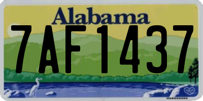 AL license plate 7AF1437