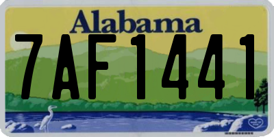 AL license plate 7AF1441