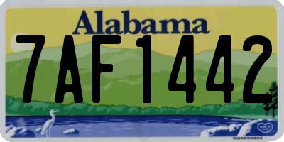 AL license plate 7AF1442