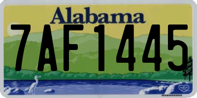 AL license plate 7AF1445