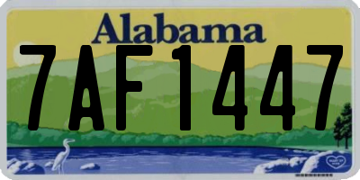 AL license plate 7AF1447