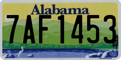 AL license plate 7AF1453