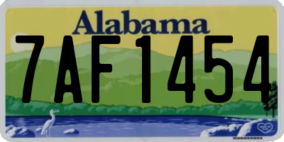 AL license plate 7AF1454