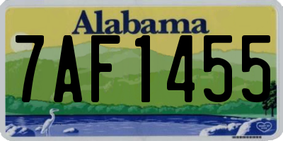 AL license plate 7AF1455