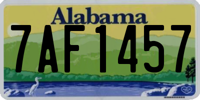 AL license plate 7AF1457