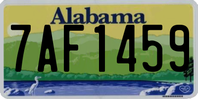 AL license plate 7AF1459