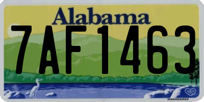 AL license plate 7AF1463
