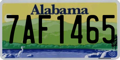 AL license plate 7AF1465