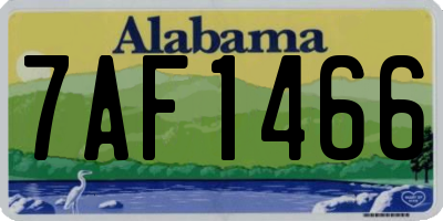 AL license plate 7AF1466