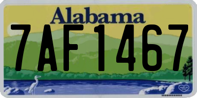 AL license plate 7AF1467