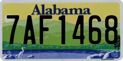 AL license plate 7AF1468