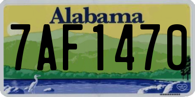 AL license plate 7AF1470