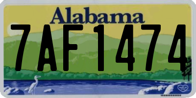 AL license plate 7AF1474