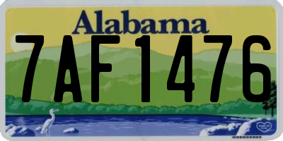 AL license plate 7AF1476