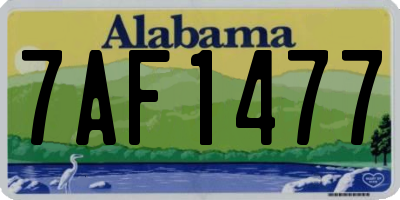 AL license plate 7AF1477